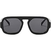 Retro Square Sunglasses Women Fashion Gradient Shades UV400 Men Punk Blue Green Sun Glasses N47