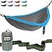 Mad Grit Double Parachute Camping Hammock with Straps & Carabiners