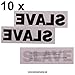 10 x SLAVE Tattoos - BDSM lettering slave as tattoo in black - naughty temporary fetish tattoo (10)
