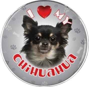 Buy Ileesh I Love My Chihuahua Reflective Decal Black Long Haired