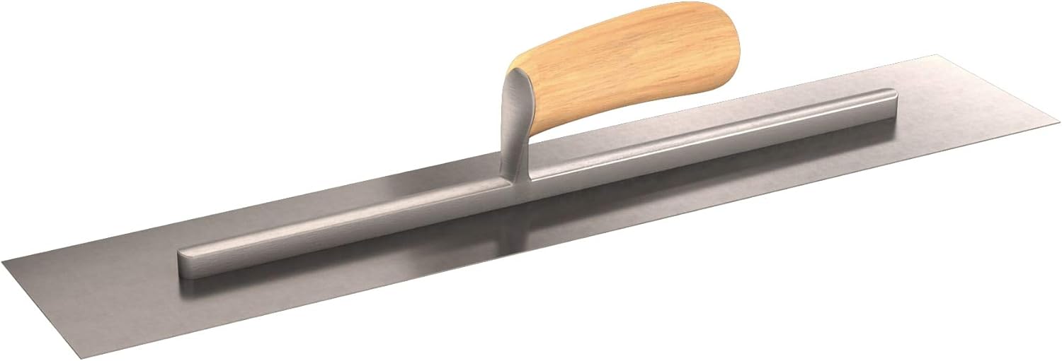 Bon 12678 Curry 20Inch by 4Inch High Carbon Steel Finishing Trowel