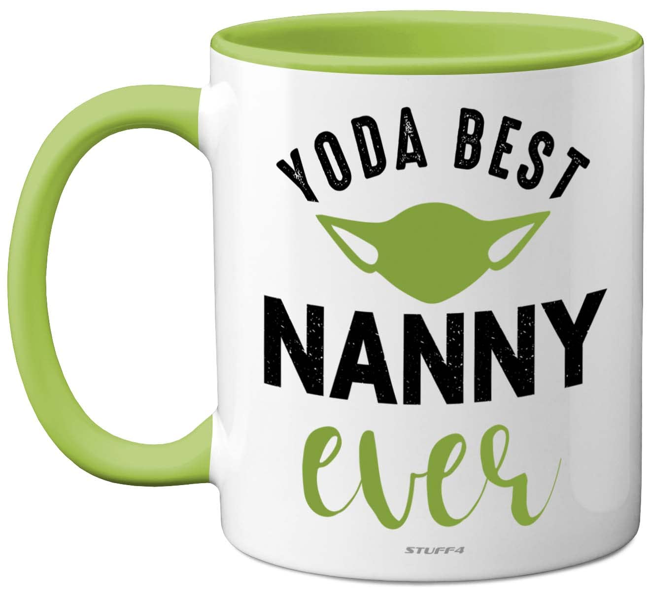 Stuff4 Nanny Birthday Gifts - Yoda Best - Best Nanny Mugs, Happy Birthday Mug, Special Christmas Nan Gifts from Grandchildren, Funny Xmas Tea Coffee Cup Cups, 11oz Ceramic Dishwasher Safe Mugs