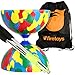 Firetoys Jester Medium Diabolo (Mix) with Aluminum Diablo Sticks (incl String) Bag