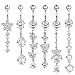 THUNARAZ 14G 316L Surgical Steel Dangly Belly Button Rings for Women Navel CZ Inlaid Barbell Body Jewelry Piercing