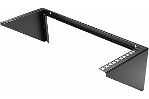 StarTech.com 4U Wall Mount Patch Panel Bracket - 19 inch Steel Vertical Mounting Rack for Network and Data Equipment (RK419WALLV)