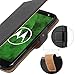 HOOMIL Case Compatible with Moto G6 Plus, Premium Leather Flip Wallet Phone Case for Motorola Moto G6 Plus Cover (Black)
