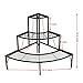 DOEWORKS 3 Tier Plant Stand Flower Pot Rack, Quarter Round Plant Corner Shelf Planters Display Holder orchid shelves for Indoor Outdoor Use, Black