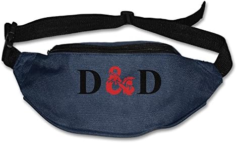 GHJK Adult Dungeons Game Logo Dragon Hiking Waist Bag Pack Navy