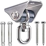 Besthouse Permanent Antirust Stainless Steel 304 Heavy Duty Swing Hangers 1000LB Capacity, Silent Swing Hook 360Â° Rotation, 4 Screws for Concrete and Wooden, Yoga Hammock Chair Sandbag, Swing Sets