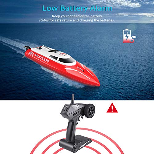 Remote Control Boat, Longruner RC Boats for Kids & Adults 2.4Ghz 25km/H High Speed Remote Control Racing Boat for Pool Lakes, Best Gift Toys for Kids Adults Birthday Christmas LKS1
