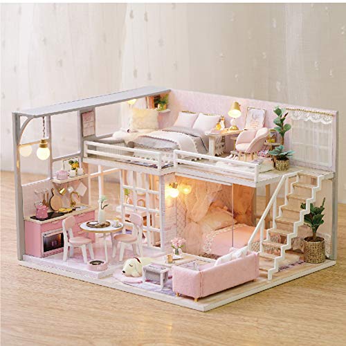 Cuteroom Puppenhaus aus Holz, handgefertigt, Miniatur-Set, Traumengel, Modell & Möbel – Bild 3