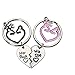 UINKE 2pcs/set Key Chain Couple' S Love Gift Deer and Heart Shape His and Her Idea Key Chain