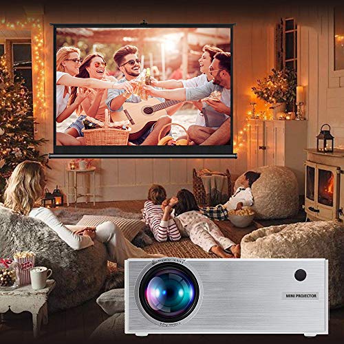 WiFi Projector 2600 Lumens, DIWUER Mini Portable Video Projectors, WiFi Directly Connect Smartphones for Home Outdoor Movie Theater, Support Full HD 1080P, HDMI, VGA, SD Card, AV, USB