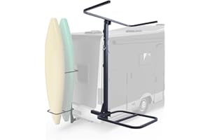 Autoholic Upgraded RV Hitch Mount Kayak Rack Height Adjustable Vertical Kayak Carrier for RV, Truck, SUV Holds 2 Kayaks up to 12' & 150LBS & 2'' Hitch Receiver