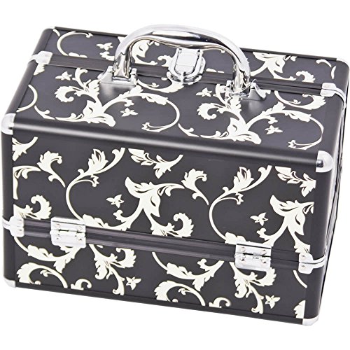 Sunrise C0005 2Tier Accordion Trays Makeup Case with Shoulder Strap