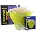 Microwave Popcorn Popper - Popcorn maker, BPA PVC Free - Hot Air Popcorn Popper with Lid and Handles for Your Safety - Free Bonus Measuring Spoon and Recipes - Premium Gift Box