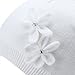 Vivobiniya Toddler and Baby Knit Hats Newborn Beanie hat Infants Winter Hats double100% Cotton White
