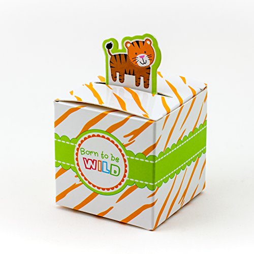 image for Adorox Small 48 Pcs Born To Be Wild Adorable Jungle Safari Zoo Theme B