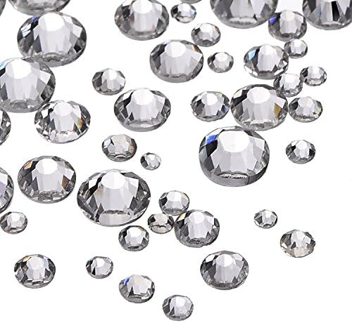 Crystal AB / Crystal FlatBack Glass Rhinestones 1440pcs/bag Shining Flatback Rhinestone Decorations for Nails Art Rhinestone Non Hot Fix Glass Crystals Rhinestones Ab White Crystal (ss5)