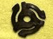 (10 Pack) Black Plastic 45 RPM 7 Inch Vinyl Record Adapter/Adaptor - 7