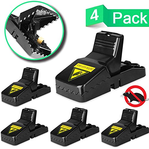 Best Mouse Trap, Mice\Rat Trap Snap Humane Power Rodent Killer, [Quick & Effective] 100% Mouse Catcher, [Safe & Sanitary] Families\Pets Protector - 4 PACK