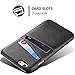 Wallet Phone Case, Slim Leather Back Case Cover With Credit Card Holder Black Case , For 4.7 inches (iPhone6/6S)