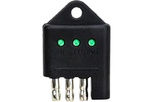OSOLADY 4 Pin Trailer Tester for Rewiring Harness and Trailer Plug with Resistant Plastic and Metal Construction Compact