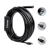 USB Endoscope, Ehome 5M Android Endoscope Camera, OTG Micro USB Borescope Inspection Camera, Waterproof Snake Camera with 6LED and USB Adapter for Android Device with OTG Function