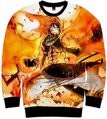 Fashco Cartoon Anime Fairy Tail Digital Print top 3D Round Neck Sweater