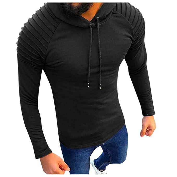 black hoodie mens slim fit
