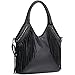 JOYSON Women Handbags Hobo Shoulder PU Leather Fashion Bag Tassels Black-B