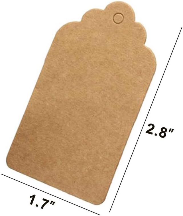 100pcs Kraft Paper Gift Tags with Free 100 Root Natural Jute Twine(Water Ripple): Arts, Crafts & Sewing