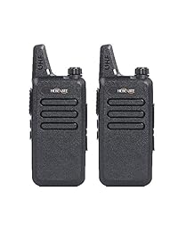 HESENATE HT-U222 Uhf de largo alcance de 3 vatios: 400-470 MHz / 70 cm Portátil de 16 canales FRS / GMRS Radio Vox recargable 1500 mAh Batería de ion-litio Walkie Talkies (paquete de 2)