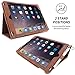 iPad Air 2 Case, Snugg Executive Brown Leather Smart Case Cover Apple iPad Air 2 Protective Flip Stand Cover with Auto Wake/Sleep