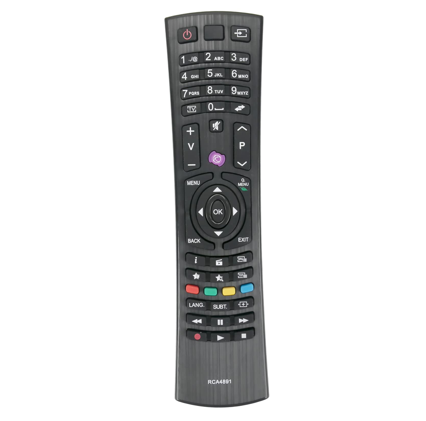 AULCMEET RCA4891 sub RC4990 RM-C3095 Replacement Remote Control Compatible with VESTEL 4K OLED Smart TV 55UD9400 40FD5050 30089290, 30091795 RC4822,RCA4890,RC4990 RC4890,RC4891,RM-C3090,RM-C3095