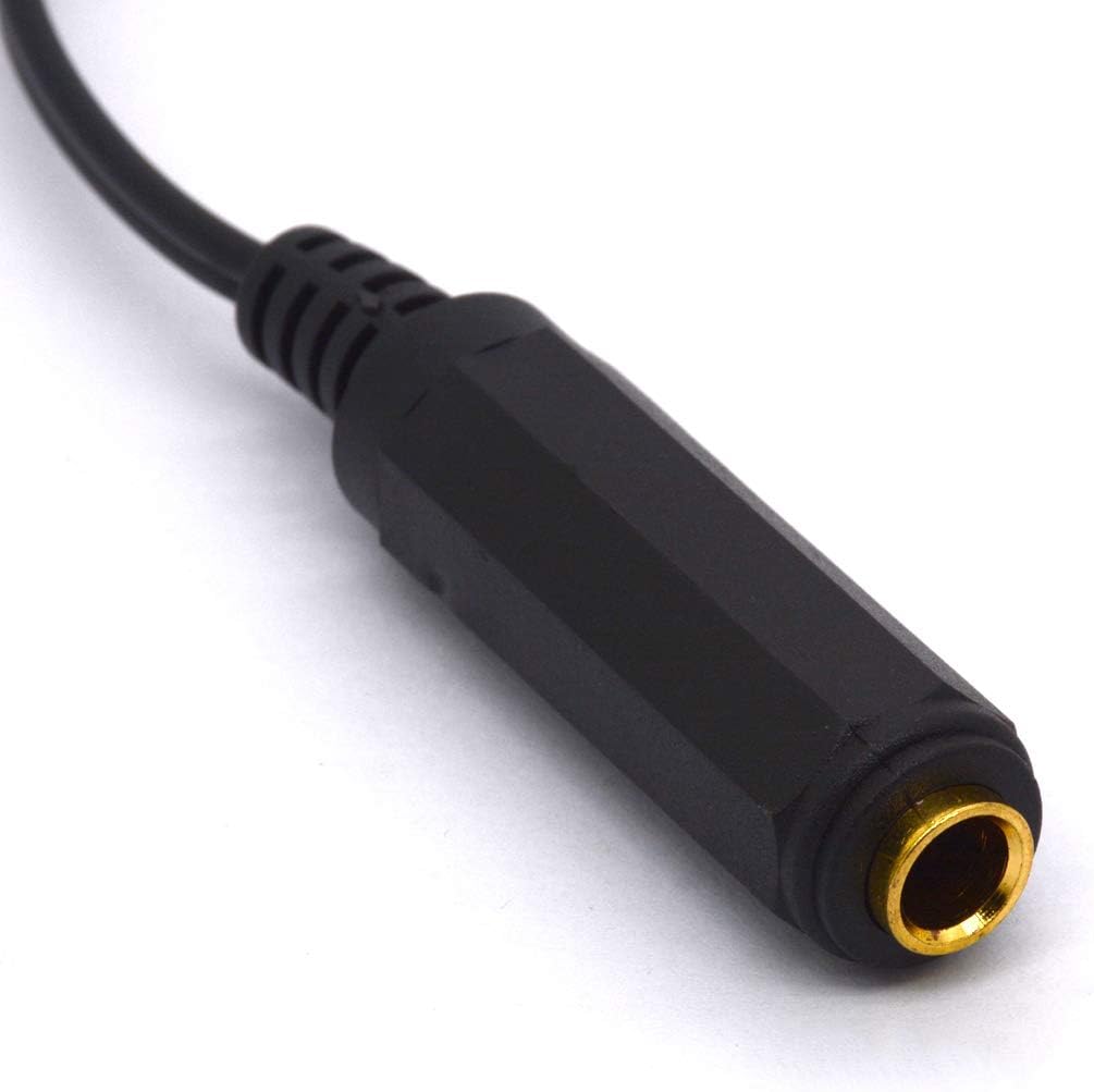 HUHANGGod 6.35mm to RCA Splitter Cable, Gold Plated 6.35 TRS Female to Dual RCA Male Stereo Audio Adapter Lead (25cm) - Image 4