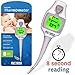 Medical Thermometer for Oral, Rectal and Axillary Use - Fast 8 second readings - Flexible Tip - FeverGlo by Revieta