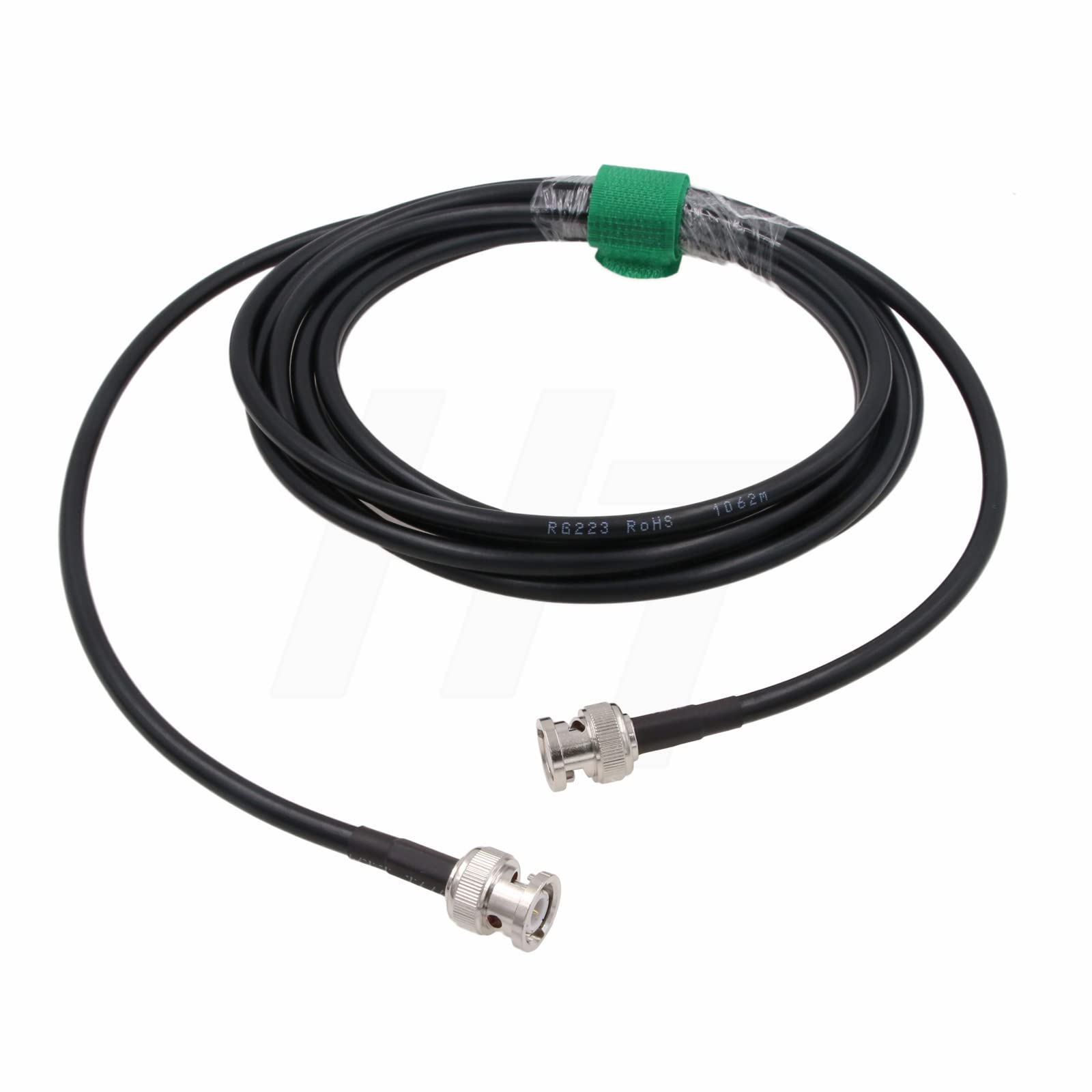 HangTon BNC Male to BNC Male 6G 3G HD SDI Cable RG223 RF Coax 50 Ohm Double Shielding Low Signal Loss for GPS LAN/WAN Data Video (3m)