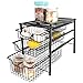 3S Stackable 3 Tier Sliding Basket Organizer Drawer, Cabinet Storage Drawers
