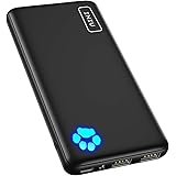 INIU Portable Charger, USB C Slimmest & Lightest Triple 3A High-Speed 10000mAh Power Bank, Flashlight Battery Pack Compatible