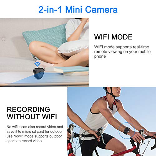 Mini Spy Camera WiFi, HD 1080P Mini Spy Camera Wireless Hidden Camera