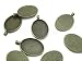 20 CleverDelights Oval Pendant Trays - Antique Bronze Color - 22 x 30 mm - Pendant Blanks Cameo Bezel Settings - Custom Jewelry Making