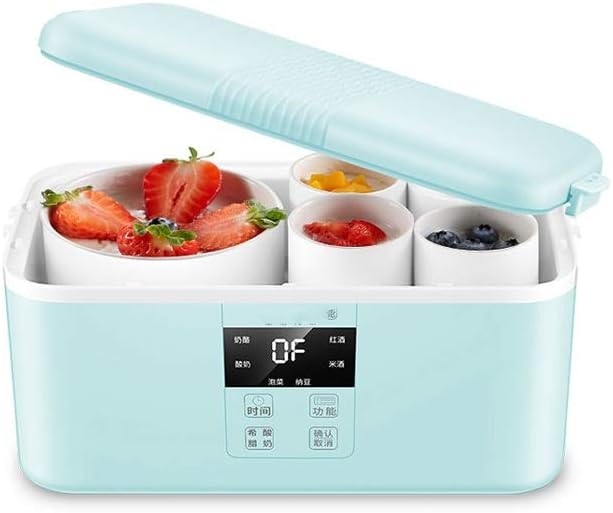 DRLYI Yogurt Machine Blue Automatic Home Greek Yogurt Natto Ceramic Delicious Yogurt Machine