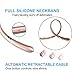 Bluetooth Headphones DolTech Retractable Earbuds Neckband Wireless Headset Sport Sweatproof Earphones with Mic(Rosegold)