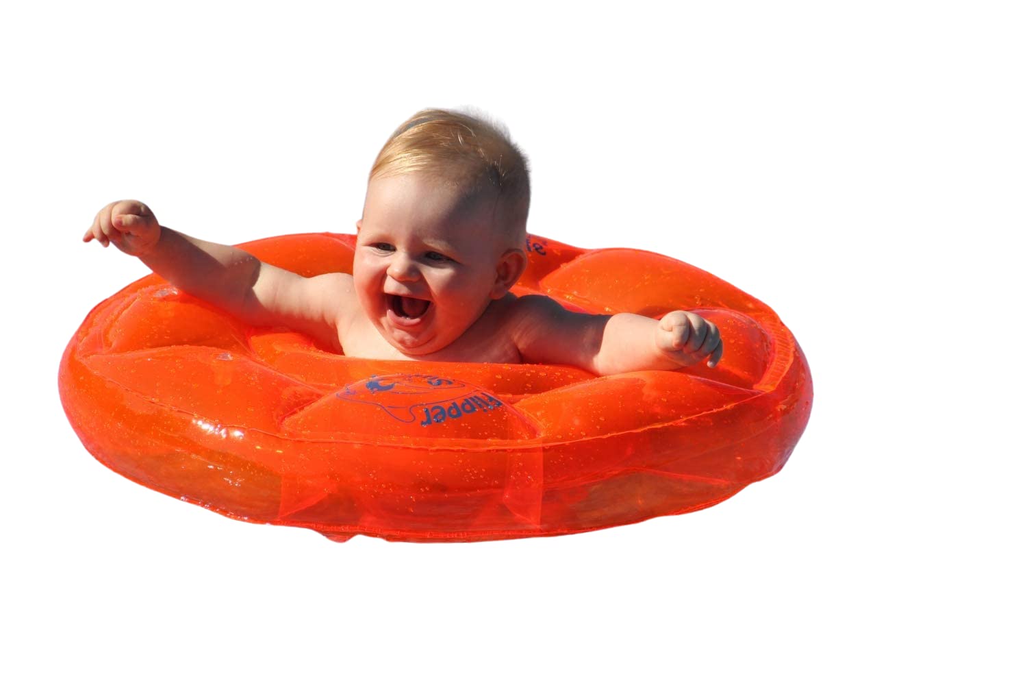 Flipper SwimSafe 1040 Swimming Seat for Babies from 3 Months, Swimming Aid with 3 Air Chambers and Without Straps, Diameter Approx. 62 cm
