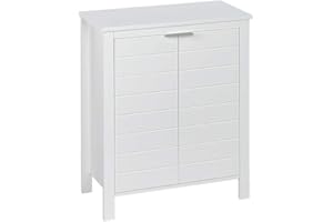 RiverRidge White Madison Collection 2-Door Bathroom Storage Floor Cabinet