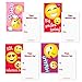 Hallmark Valentines Day Cards and Mailbox for Kids School Classroom Exchange, Emoticons (1 Box, 32 Valentine Cards, 35 Stickers, 1 Teacher Card)