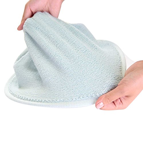 FaSoLa Bathroom Warmer Thicker Washable Cloth Toilet Seat Cover Pad (Blue)