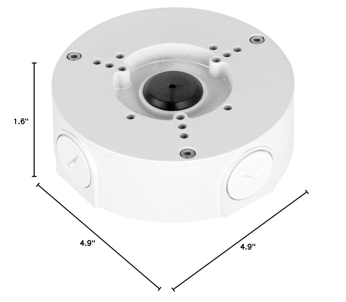 Lorex Home Improvement Outdoor Security Camera Junction Box, Waterproof Electrical Box for Mounting Bullet or Dome Surveillance Cameras - White