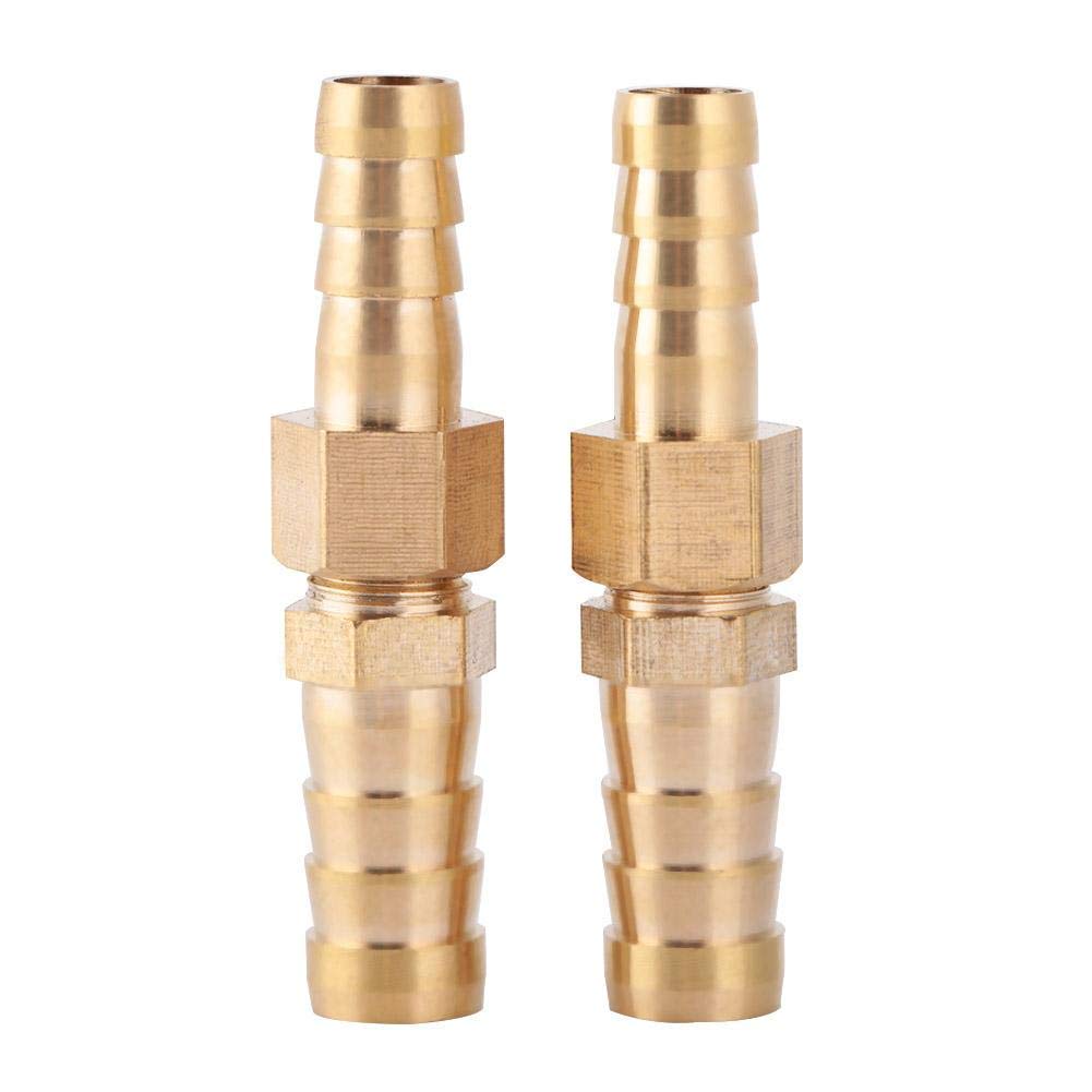 Hilitand Brass Pipe Fittings, 8-12mm Reducer Reducing Plug Connector, 2/4pcs, Barb Tail